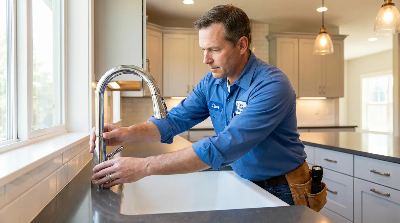 Kitchen faucet installation by Johns Plumbing LLC in Wabasha